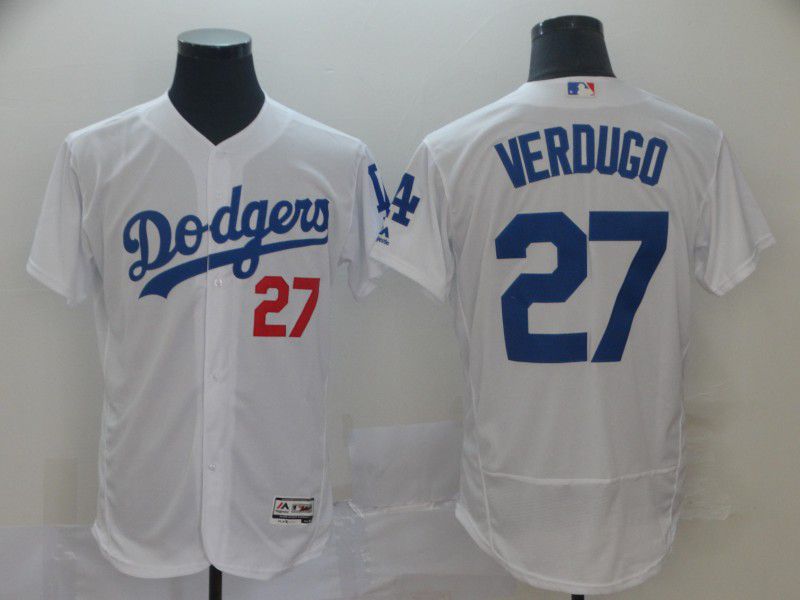 Men Los Angeles Dodgers #27 Verdugo White Elite MLB Jersey->los angeles dodgers->MLB Jersey